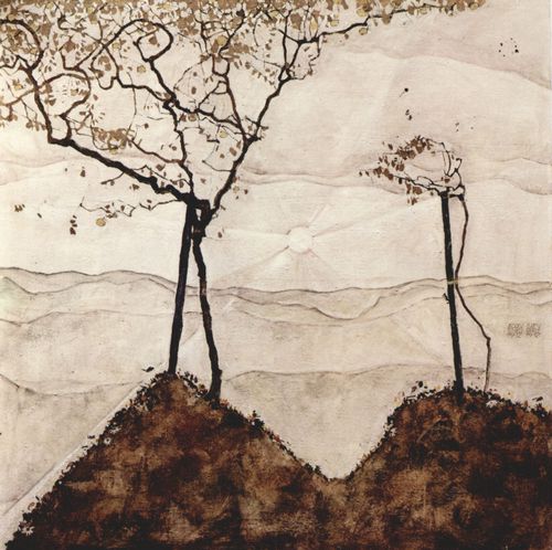 Schiele, Egon: Herbstsonne und B�ume