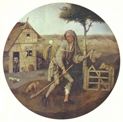 Bosch, Hieronymus: Der Landstreicher (Der verlorene Sohn), Tondo