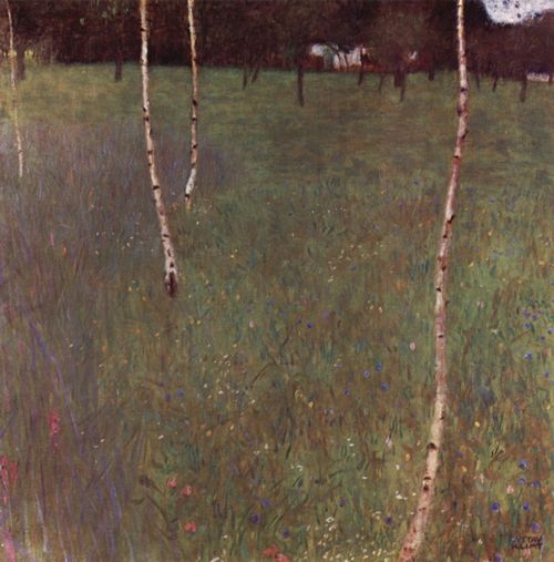 Klimt, Gustav: Bauernhaus mit Birken (Junge Birken)