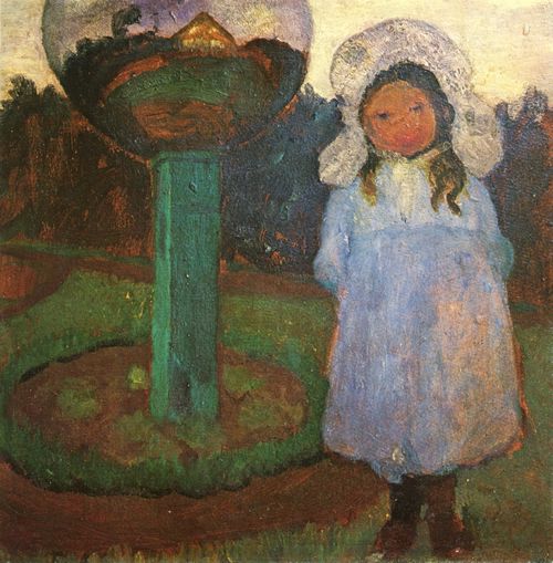 Modersohn-Becker, Paula: M�dchen im Garten neben Glaskugel (Elsbeth)
