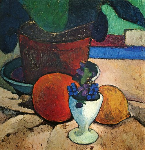 Modersohn-Becker, Paula: Stillleben mit Blattpflanze, Zitrone und Apfelsine