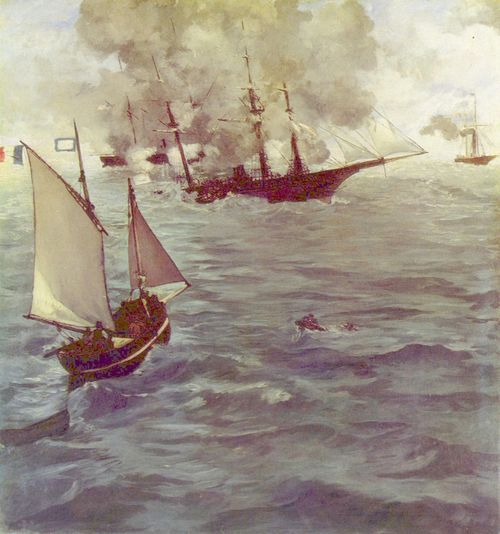 Manet, Edouard: Schlacht zwischen der »Kearsarge« und der »Alabama«