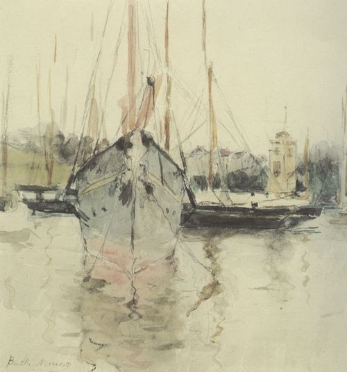 Morisot, Berthe: Boote � Eingang zum Midina bei der Isle of Wight