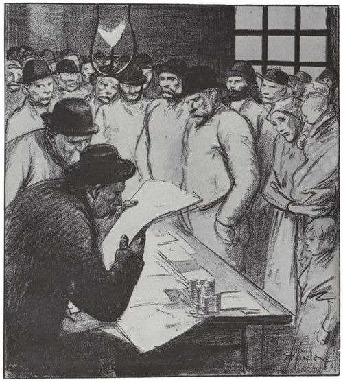 Steinlen, Theophile Alexandre: Streikkasse