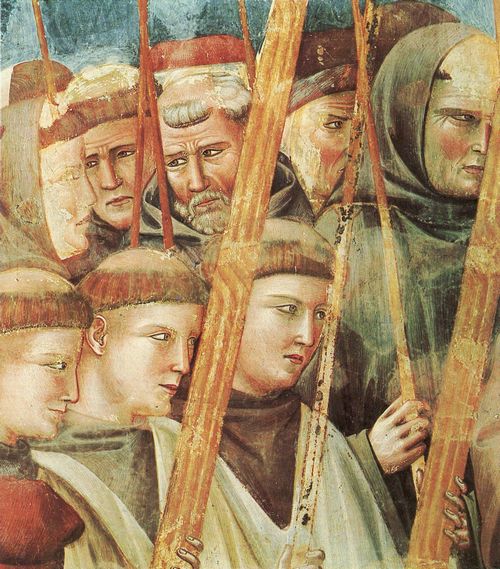 Giotto di Bondone: Fresken in der Kirche San Francesco in Assisi, Szene: Das Begr�bnis des Hl. Franziskus, Detail