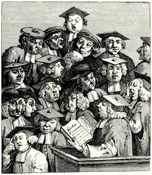 Hogarth, William: Gelehrte bei einer Vorlesung