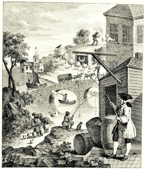 Hogarth, William: Satire auf Kirbys »Perspektive«