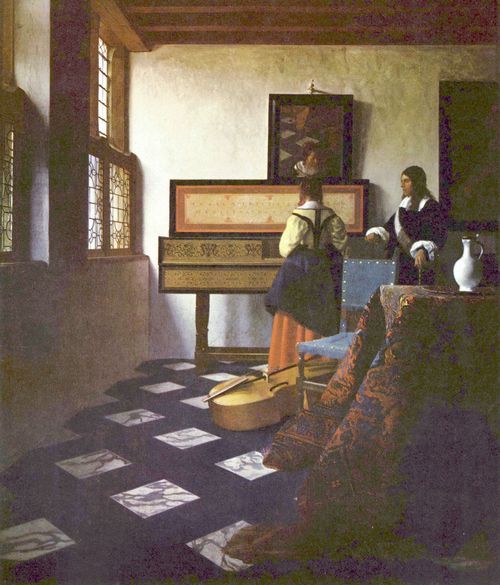 Vermeer van Delft, Jan: Die Musikstunde oder Herr und Dame am Spinett