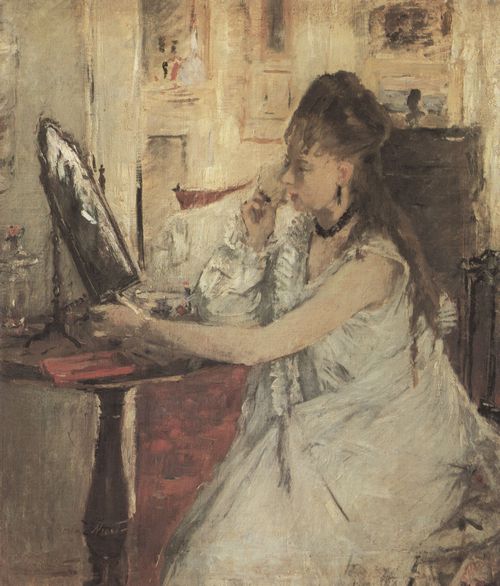 Morisot, Berthe: Junge Frau beim Pudern ihres Gesichtes