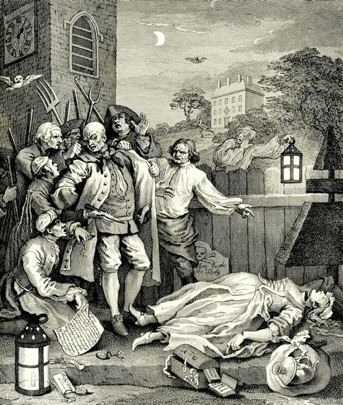Hogarth, William: Folge »Die vier Stationen der Grausamkeit«, Grausamkeit in der Vollendung