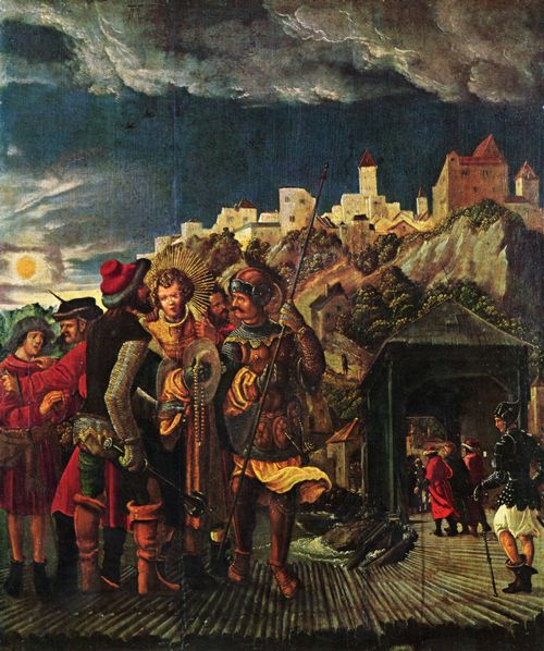Altdorfer, Albrecht: Floriansfolge, Szenen zur Legende des Hl. Florian, Szene: Gefangennahme des Hl. Florian