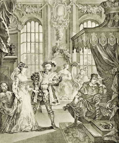 Hogarth, William: Heinrich VIII. und Anne Boleyn