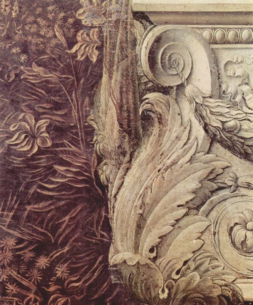 Leonardo da Vinci: Verk�ndigung an Maria, Detail: Detail des Pultes