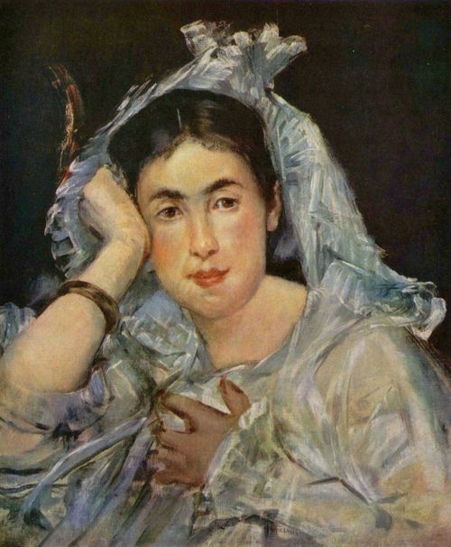 Manet, Edouard: Portr�t der Marguerite de Conflans mit der Kaputze