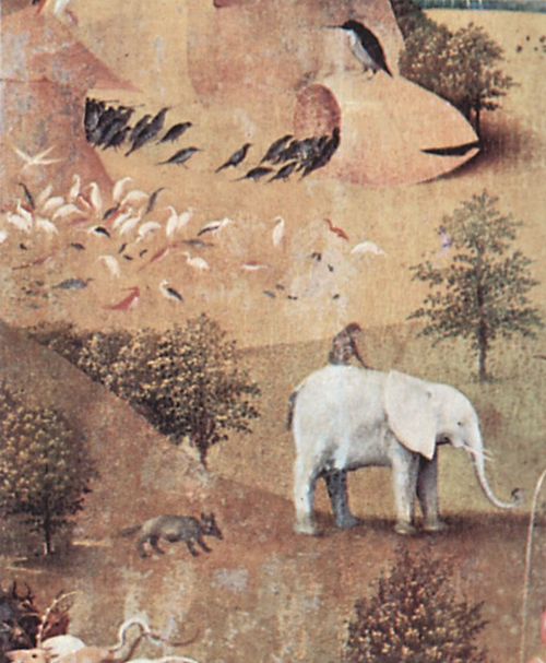 Bosch, Hieronymus: Der Garten der L�ste, linker Fl�gel: Die Sch�pfung, Detail