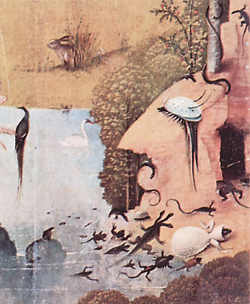 Bosch, Hieronymus: Der Garten der L�ste, linker Fl�gel: Die Sch�pfung, Detail