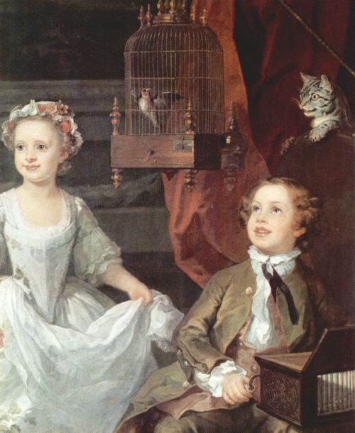 Hogarth, William: Portr�t der Graham Kinder, Detail