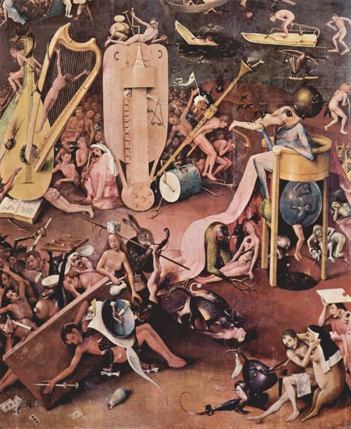 Bosch, Hieronymus: Der Garten der L�ste, rechter Fl�gel: Die H�lle, Detail