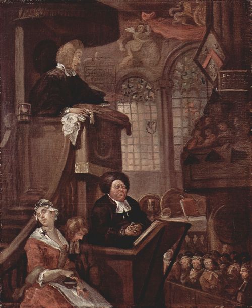 Hogarth, William: Die schlafende Gemeinde