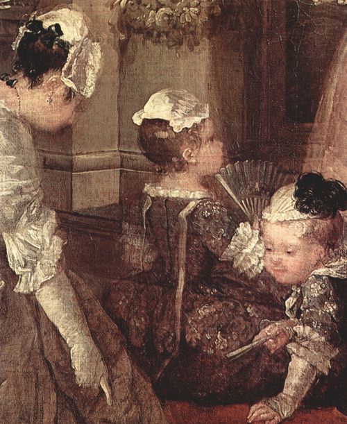 Hogarth, William: Theaterauff�hrung der Kinder im Hause des John Conduit, Detail
