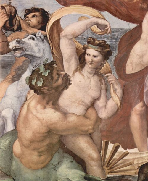 Raffael: Fresken in der Villa Farnesia, Wandfresko, Szene: Triumph der Galatea, Detail