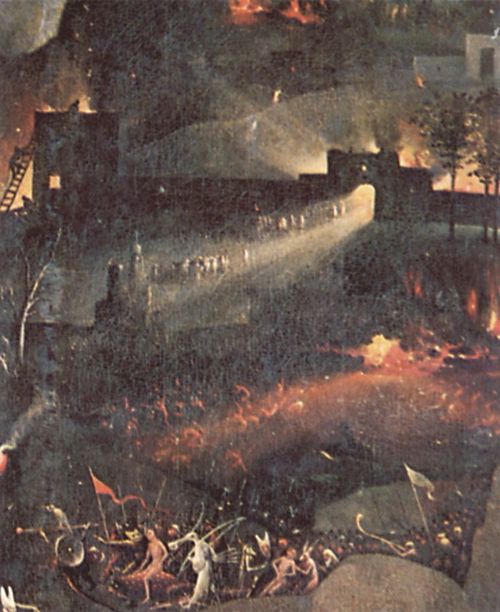 Bosch, Hieronymus: Der Garten der L�ste, rechter Fl�gel: Die H�lle, Detail