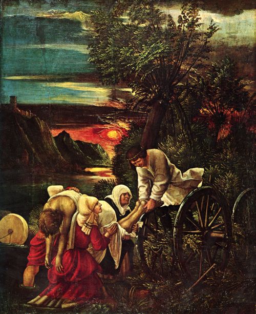Altdorfer, Albrecht: Floriansfolge, Szenen zur Legende des Hl. Florian, Szene: Gefangennahme des Hl. Florian, Detail