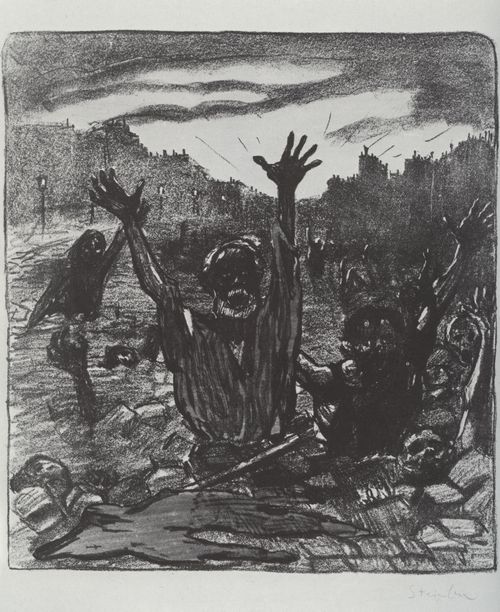 Steinlen, Theophile Alexandre: Der Schrei - La R�publique est fille de notre saug