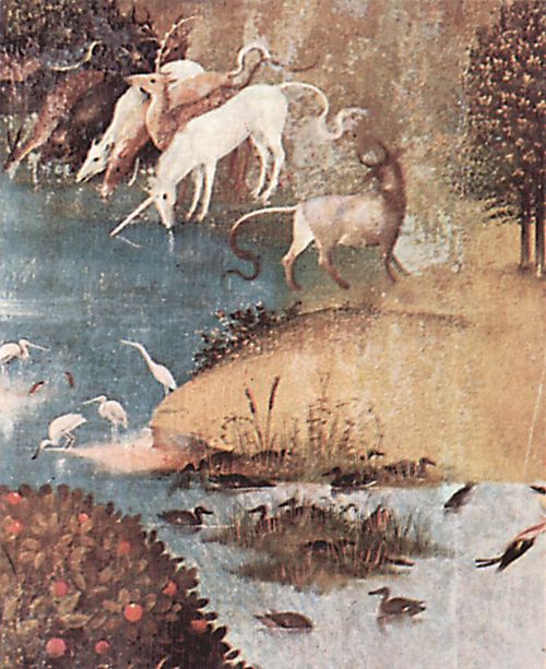Bosch, Hieronymus: Der Garten der L�ste, linker Fl�gel: Die Sch�pfung, Detail