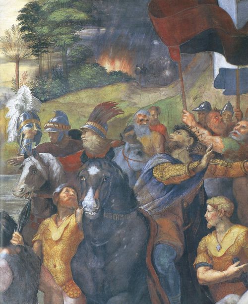 Raffael: Attila wird beim Anblick der Hl. Petrus und Paulus von Angst �berw�ltigt