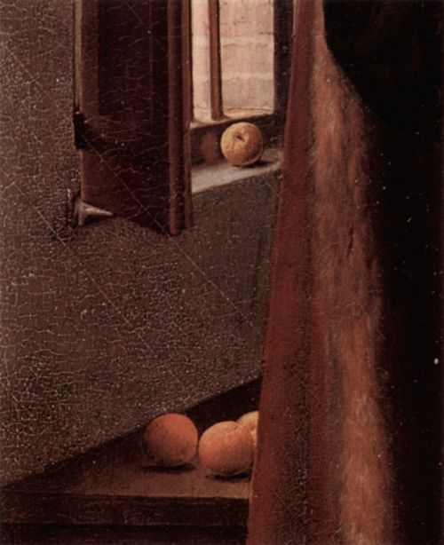 Eyck, Jan van: Arnolfini-Hochzeit, Hochzeitsbild des Giovanni Arnolfini und seine Frau Giovanna Cenami, Detail
