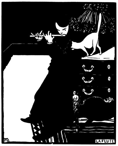Vallotton, F�lix: Sechs Musikinstrumente: Die Fl�te