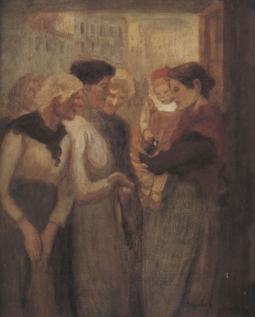 Steinlen, Theophile Alexandre: Frauen im Gespr�ch