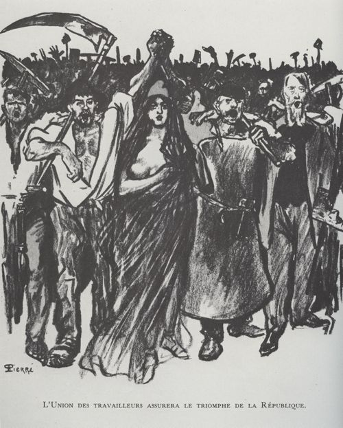 Steinlen, Theophile Alexandre: Die Einheit der Arbeiterklasse sichert den Sieg der Republik