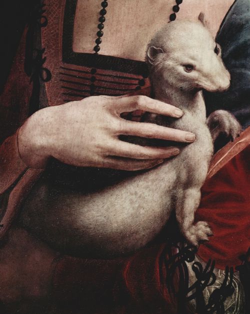 Leonardo da Vinci: Portr�t einer Dame mit Hermelin, Detail