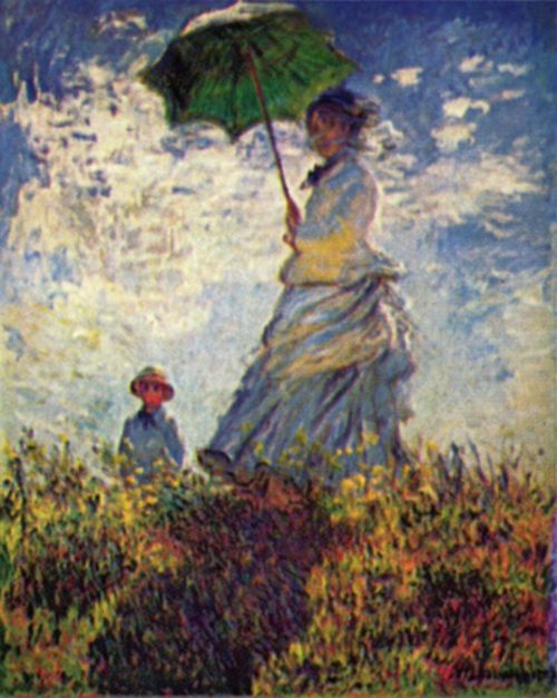Monet, Claude: Camille Monet und Sohn Jean auf dem H�gel