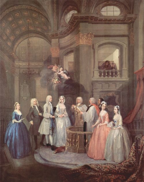 Hogarth, William: Die Hochzeit von Stephen Beckingham und Mary Cox