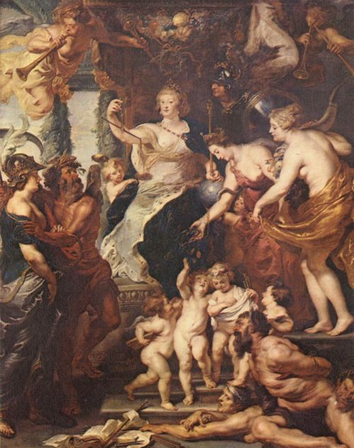 Rubens, Peter Paul: Gem�ldezyklus f�r Maria de' Medici, K�nigin von Frankreich, Szene: Die G�ckseligkeit der Regentschaft der Maria von Medici