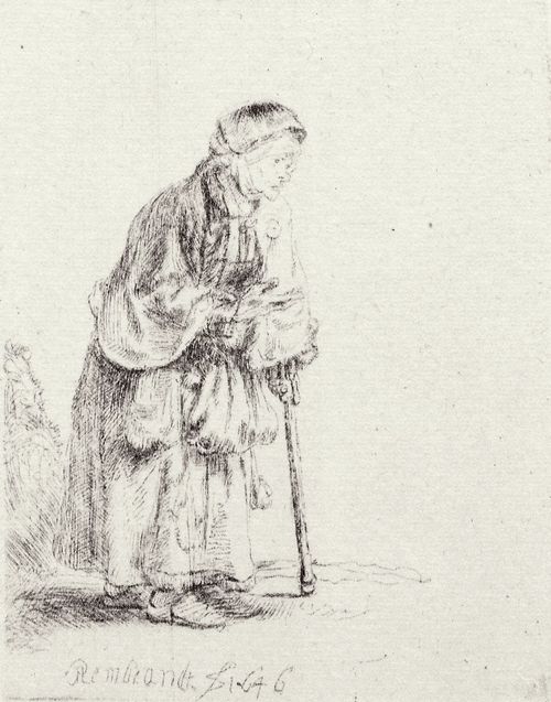 Rembrandt Harmensz. van Rijn: Alte Bettlerin