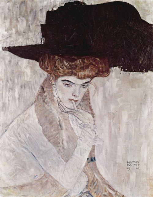Klimt, Gustav: Der schwarze Federhut