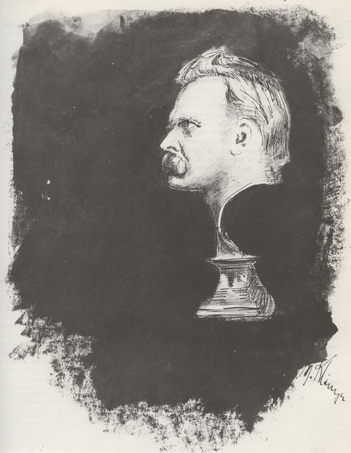 Klinger, Max: Skizze zum Nietzsche-Bildnis