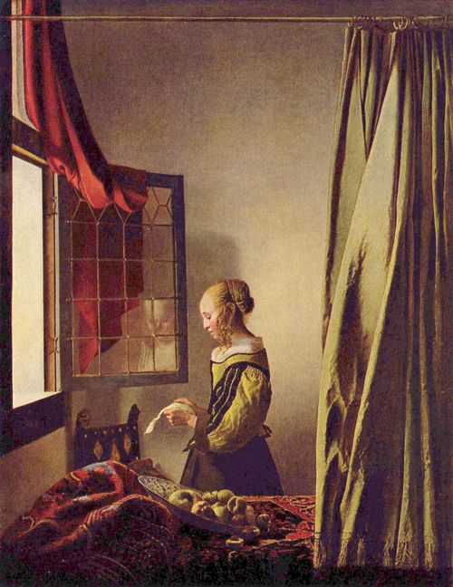 Vermeer van Delft, Jan: Brieflesendes M�dchen am offenen Fenster