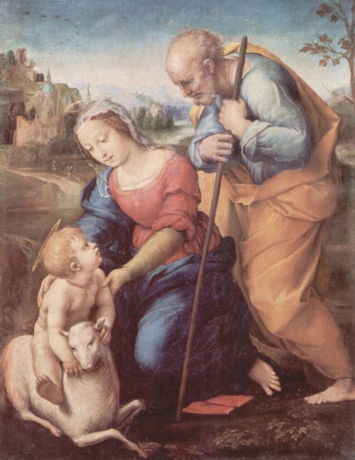Raffael: Die Heilige Familie mit einem Lamm