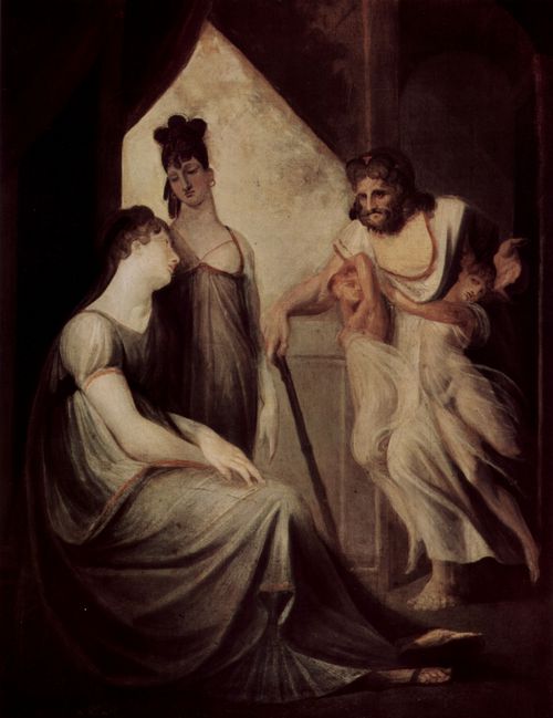 F�ssli, Johann Heinrich: Thetis bittet Hephaistos, f�r ihren Sohn Achilleus eine R�stung zu schmieden