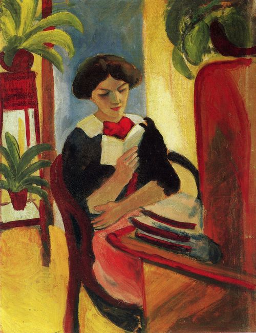 Macke, August: Elisabeth am Schreibtisch
