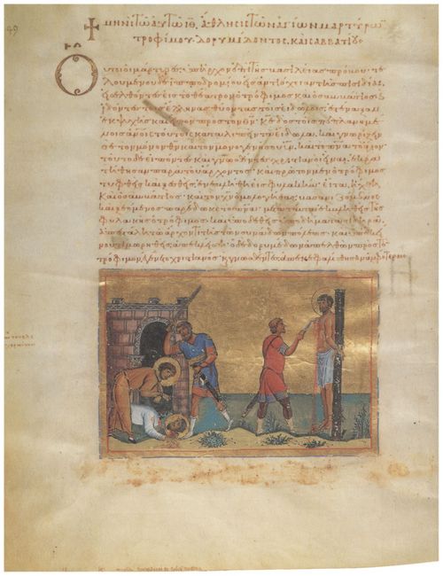 Unbekannter Buchmaler des Vatikans: Fragment aus dem »Menologion Basileios' II.«