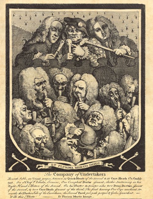 Hogarth, William: Die Gesellschaft der Leichenbestatter, oder Die �rzte-Versammlung
