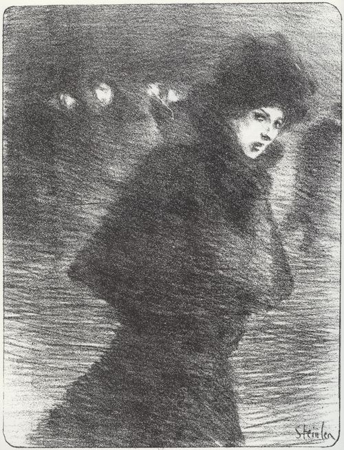 Steinlen, Theophile Alexandre: Im Laternenlicht
