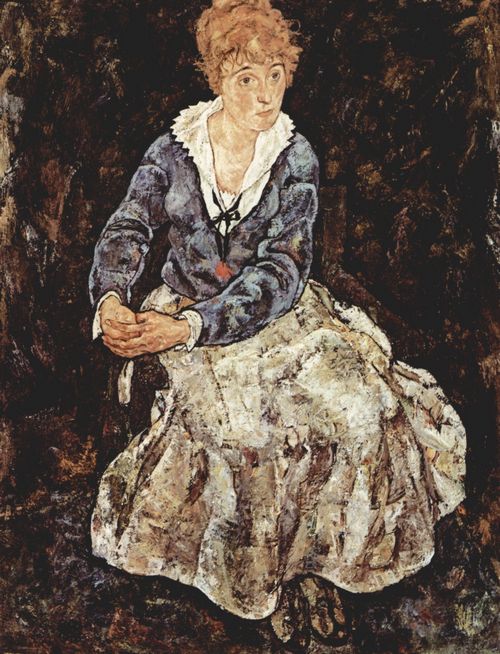 Schiele, Egon: Portr�t der Edith Schiele, sitzend