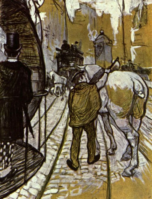 Toulouse-Lautrec, Henri de: Le c�tier de la compagnie des omnibus (Das Vorspannpferd der Schienenbusgesellschaft)